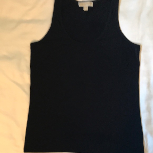 Michael Michael Kors long dark blue polyester/spandex scoop neck tank top - Picture 1 of 4